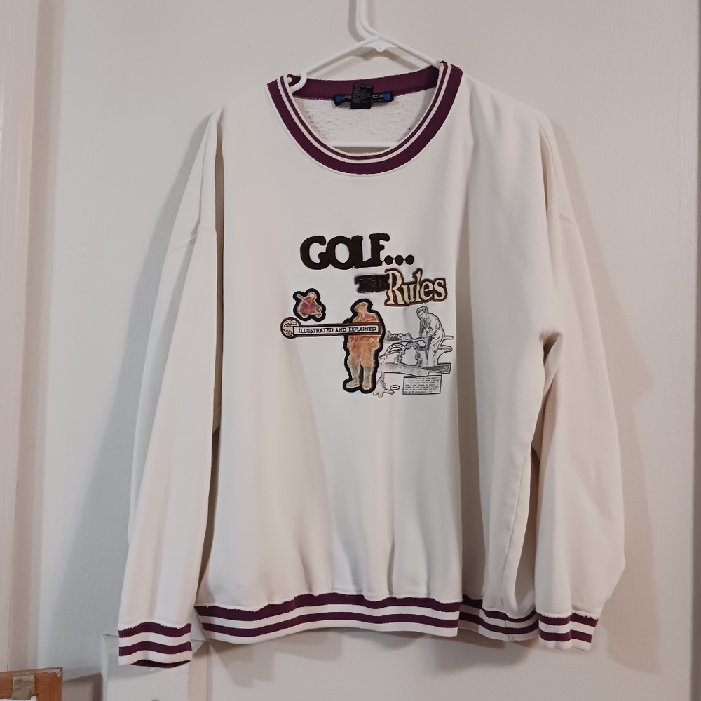 Golf Sweatshirt Rug Letters Sz XL Architect Tag